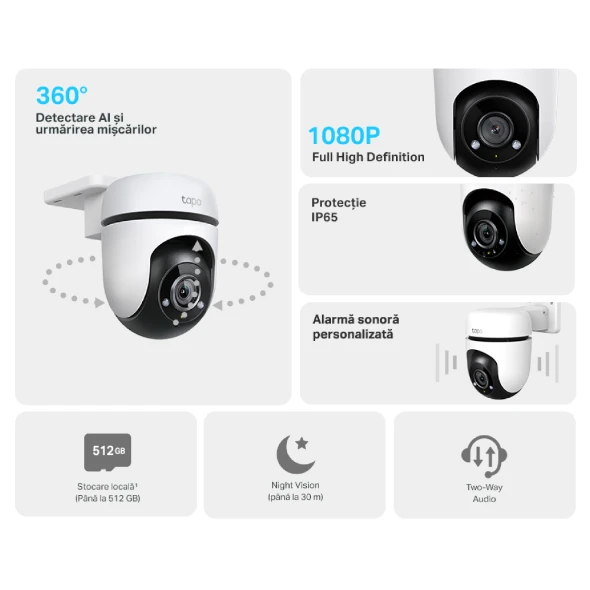 Tp-link tapo c500, outdoor pan/tilt security wi-fi camera 2