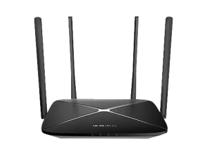 MERCUSYS AC12G  AC1200 Dual Band Wireless Router,  867Mbps at 5GHz + 300Mbps at 2.4GHz, 1 10/100/1000M WAN + 3 10/100/1000M LAN, 4 fixed antennas