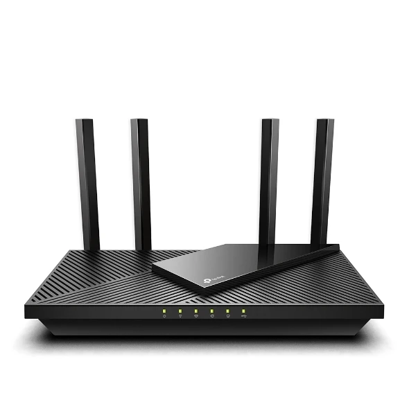 Tp-link archer ax55, ax3000 dual-band wi-fi 6 router, speed: 574 mbps at 2.4 ghz + 2402 mbps at 5 ghz, spec: 4× antennas, 1× gigabit wan port + 4× gig 4