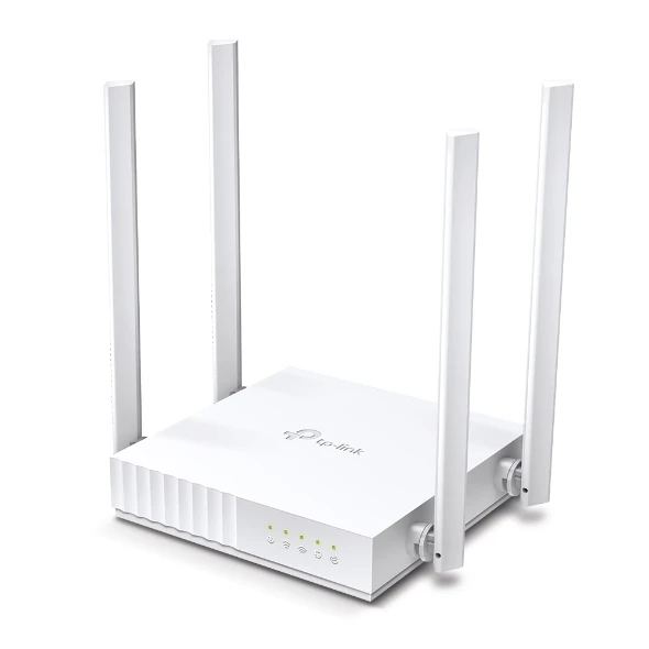 Tp-link archer c24, "ac750 dual band wi-fi router, speed: 300 mbps at 2.4 ghz + 433 mbps at 5 ghz, spec: 4×antennas, 1×10/100m wan port, 4×e10/100m la 2