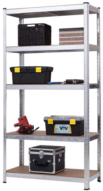 Raft metalic de depozitare nex budget 1800x900x400 mm, 5 rafturi mdf, galvanizat 9