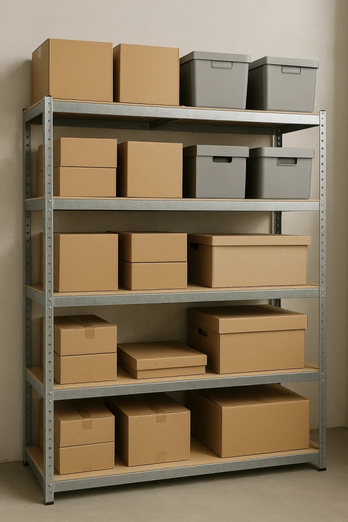 Raft metalic de depozitare nex budget 1800x900x400 mm, 5 rafturi mdf, galvanizat 11