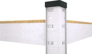 Raft metalic de depozitare nex budget 1800x900x400 mm, 5 rafturi mdf, galvanizat Thumbnail 4