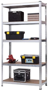 Raft metalic de depozitare nex budget 1800x900x400 mm, 5 rafturi mdf, galvanizat Thumbnail 9
