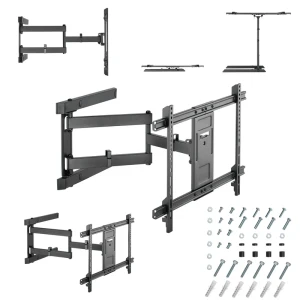 Suport de perete cu mișcare pivotantă gembird wm-80st-05, negru Thumbnail 2