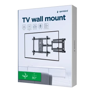 Suport de perete cu mișcare pivotantă gembird wm-80st-05, negru Thumbnail 6