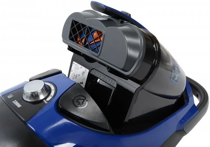 Vacuum cleaner samsung vcc8836v36, container, 2200 w, dust container capacity: 2 l, filter: hepa h13, engine daculi filter, action radius: 10 m, wheels: rubber 2