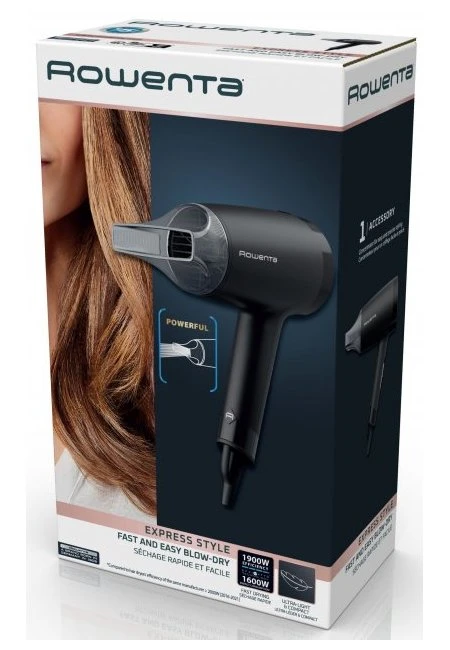Фен rowenta express style cv1803f0, 1600 вт, чёрный 2