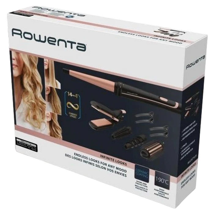 Styler rowenta cf4231f0, negru | roz 4