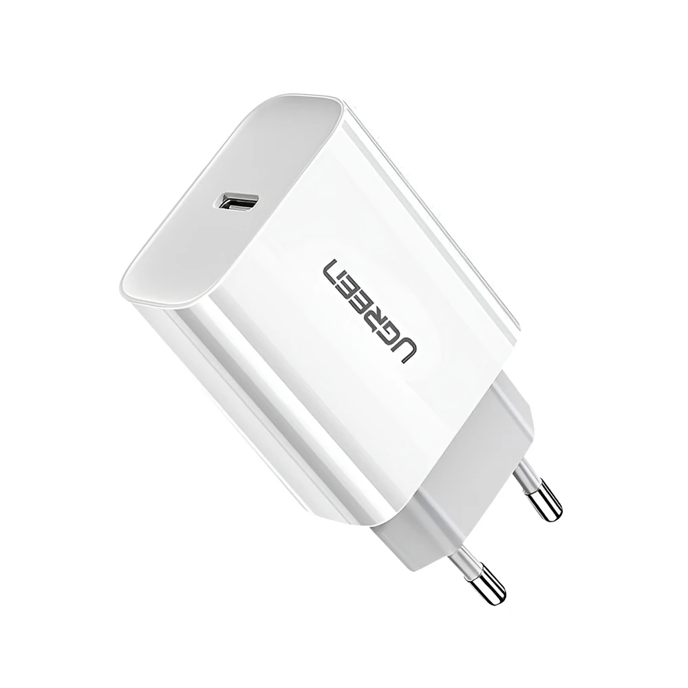 Ugreen wall charger type-c pd3.0 20w eu cd137, white 2