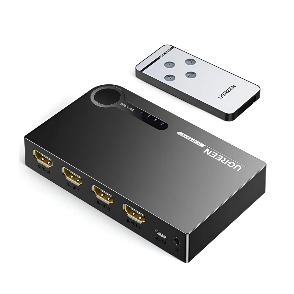 Ugreen switch 3x1 hdmi 4k@30hz, black 2