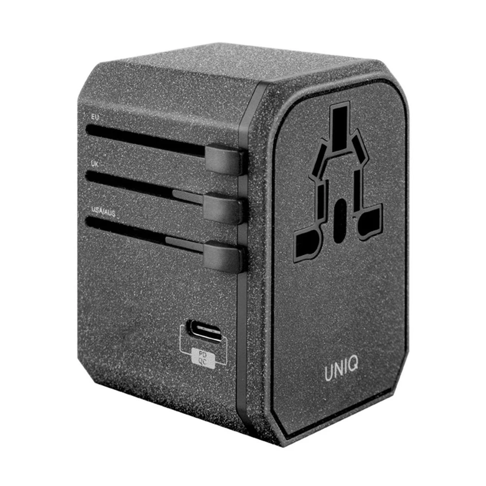 Uniq tavel adapter charcoal 18w, black 3