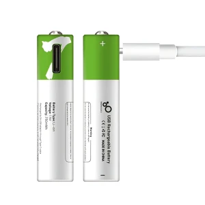 Rechargeable li-ion usb-c batteries aaa 400mah, 2pcs with 2in1 type-c cable Thumbnail 2
