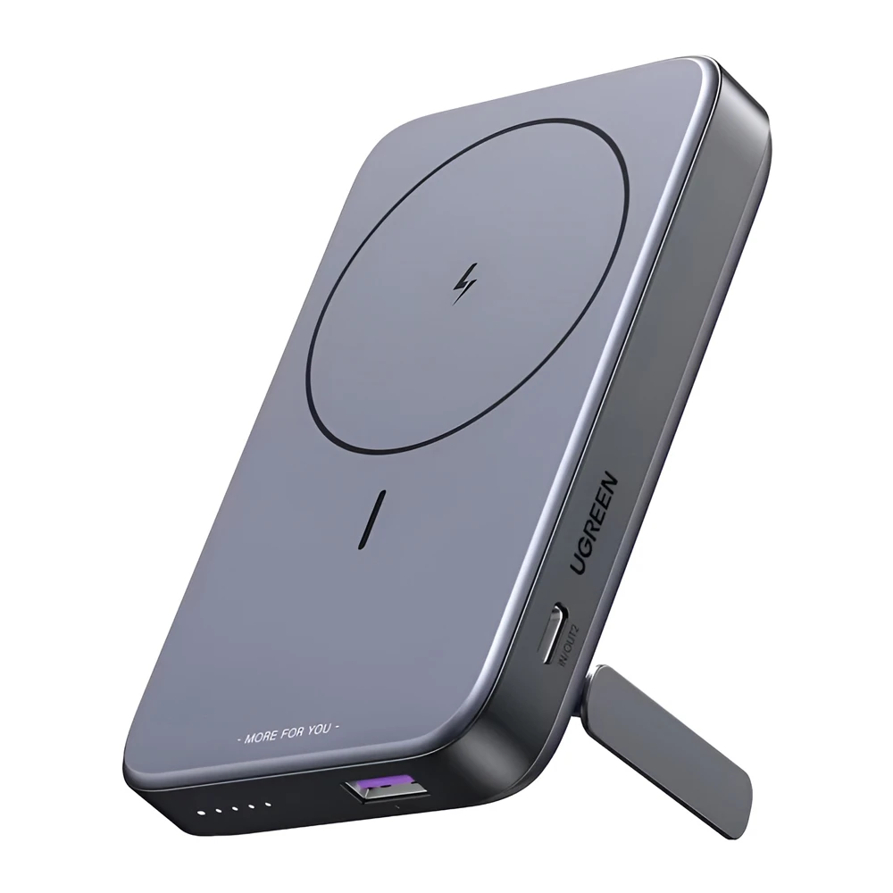 Ugreen power bank foldable kickstand magnetic wireless 10000mah, 20w, space gray 3