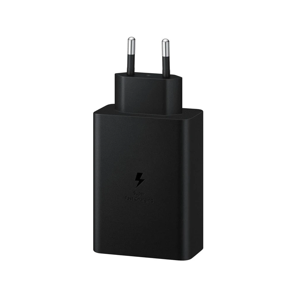 Samsung wall charger 2xtype-c + 1xtype-a super fast charging 65w trio, black 3