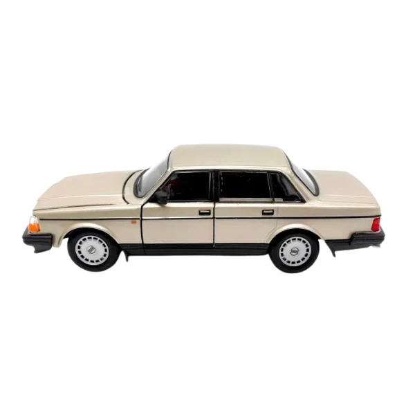 Mașina metalică de colecție volvo 240 gl 1:24 welly, auriu 6