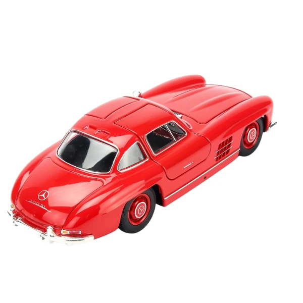 Mașina metalică de colecție mercedes-benz 300 sl 1:24 welly, roșu 4