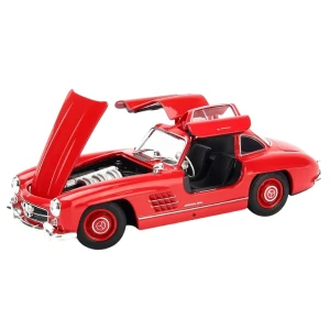 Mașina metalică de colecție mercedes-benz 300 sl 1:24 welly, roșu Thumbnail 5