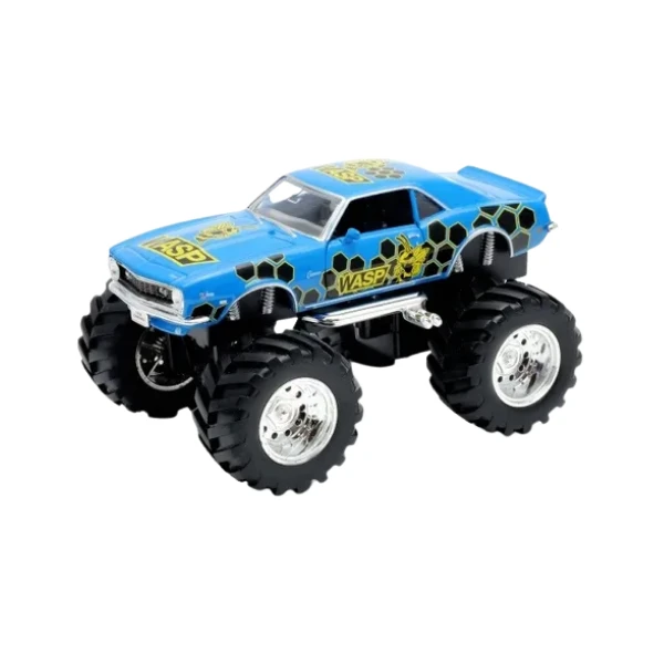 Monster truck metalic 1968 chevrolet camaro z28 1:34, big wheel 2