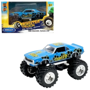 Monster truck metalic 1968 chevrolet camaro z28 1:34, big wheel
