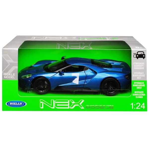 Mașină metalică de colecție 2017 ford gt 1:24 welly 3