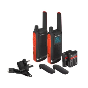 Радиостанция motorola talkabout t82, комплект из 2 шт., ipx2, 16 каналов, 10 км, черная