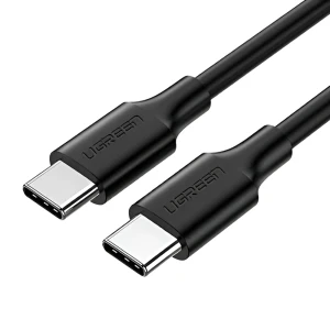 Ugreen кабель type-c to type-c tpe 1.5м 480mbps 3a 60w us286, черный