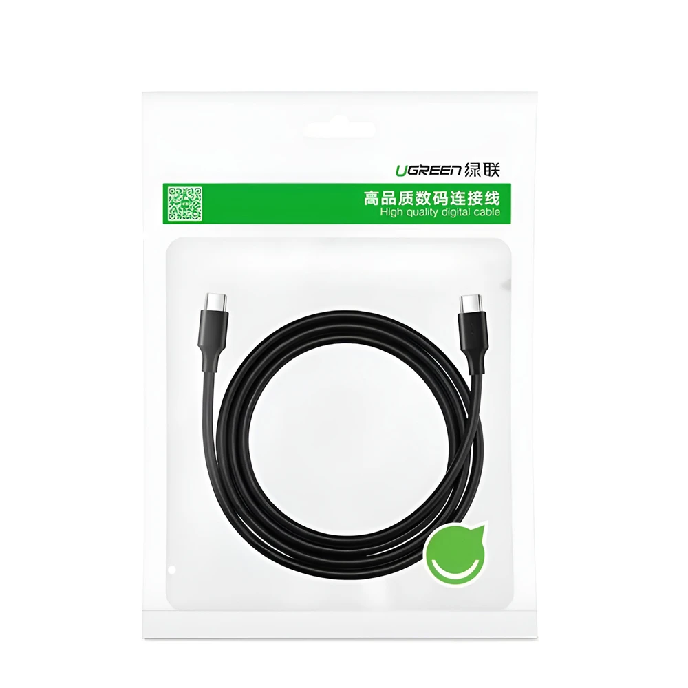 Ugreen кабель type-c to type-c tpe 1.5м 480mbps 3a 60w us286, черный 3