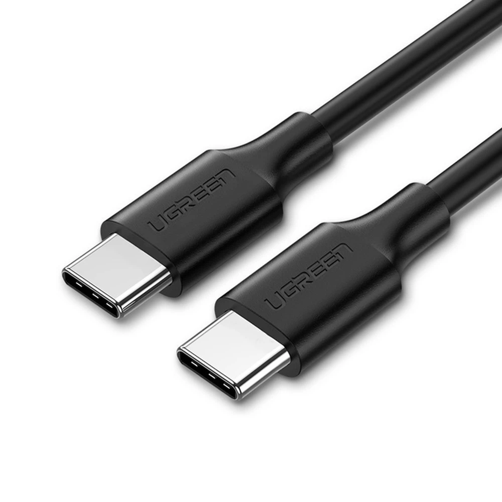 Ugreen кабель type-c to type-c tpe 1м 480mbps 3a 60w us286, черный 2