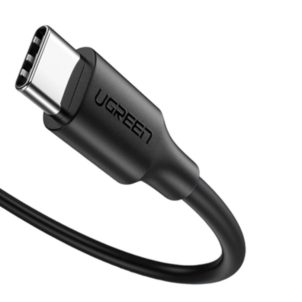 Ugreen кабель type-c to type-c tpe 1м 480mbps 3a 60w us286, черный 3