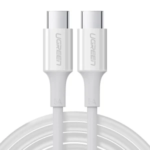 Кабель ugreen type-c 2.0 to type-c 2.0 5a 100w 2m, белый | us300