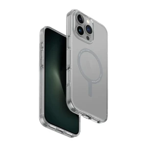 Чехол uniq hybrid clario (eco) для iphone 16 pro max с magclick зарядкой, прозрачный