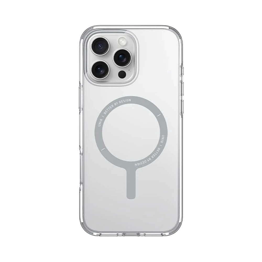 Чехол uniq hybrid clario (eco) для iphone 16 pro max с magclick зарядкой, прозрачный 2