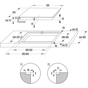 Plită cu inducție gorenje gi6442bscwf, negru Thumbnail 3