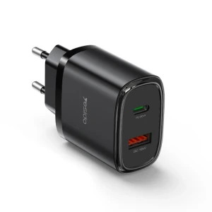Зарядное устройство yesido wall charger 20w 1*usb-a+1*type-c с кабелем type-c to type-c 20w yc50, черное Thumbnail 2