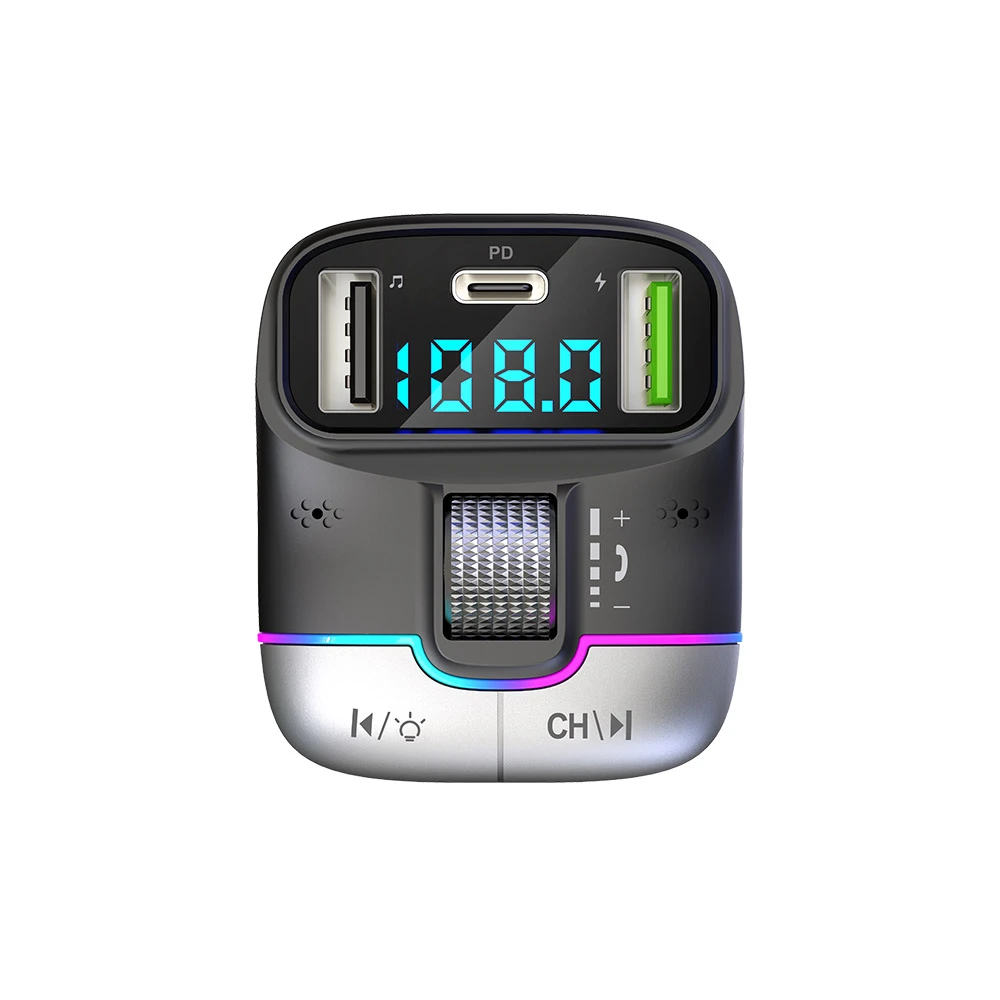 Fm-трансмиттер для шлема 2*usb+1*pd 25w g40, черный 4