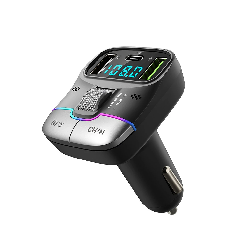 Fm-трансмиттер для шлема 2*usb+1*pd 25w g40, черный 2