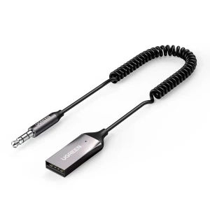Ugreen аудио приемник bluetooth v5.0 для автомобиля, usb-a и 3.5 мм cm309, черный