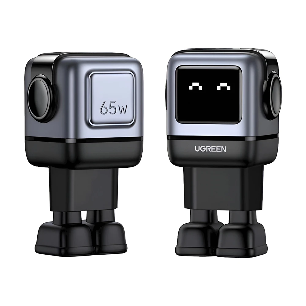Ugreen nexode робот зарядное устройство gan usb-a+2*usb-c 65w, черное 3