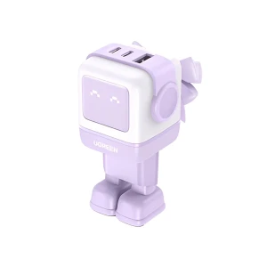 Ugreen nexode robot gan charger usb-a+2*usb-c 65w, purple Thumbnail 2