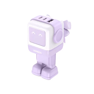 UGREEN Nexode Robot GaN Charger USB-A+2*USB-C 65W, Purple