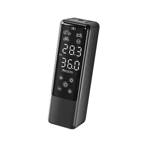 Yesido air pump multifunction 20 cylinders, 3 mins from 2.0 to 2.5 bar 12-24v plug and play universal cigarette lighter socket,vc05, black  Thumbnail 3