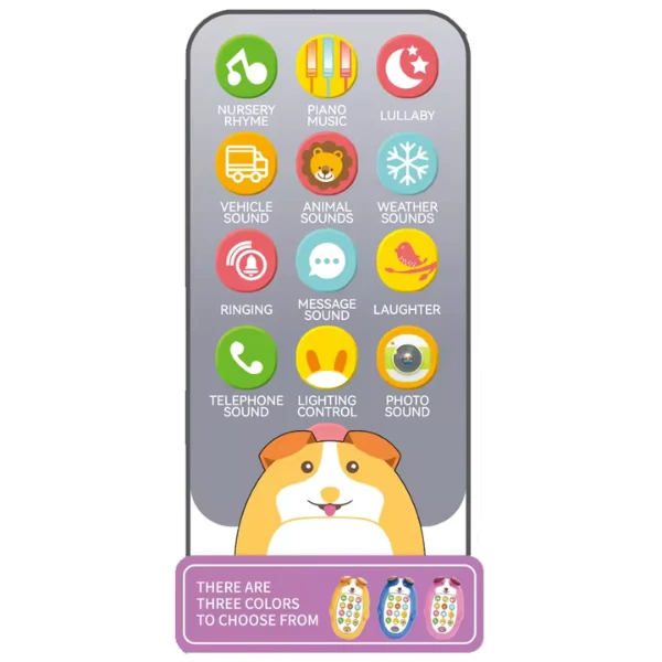 Telefon de jucărie câine cu butoane și efecte sonore 6