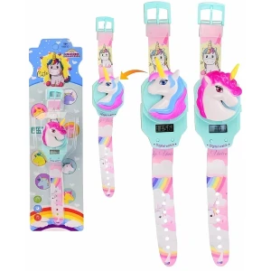 Ceas electronic cu lumini și muzică, unicornul