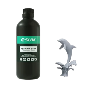 Фотополимер для 3D-печати ESUN PW100 PLA Water Washable Resin, PLA, Серый , 0,5кг