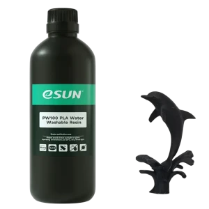 Фотополимер для 3d-печати esun pw100 pla water washable resin, 0.5 kg, черный