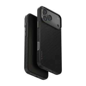 Uniq чехол для iphone 17 pro max (2025) 6.9 hybrid magclick keva edge, carbon black