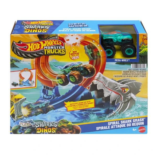 Set de joacă hot wheels "atacul rechinului" cu mașinuța mega-wrex 1:64 3