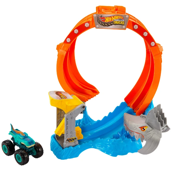Set de joacă hot wheels "atacul rechinului" cu mașinuța mega-wrex 1:64 2