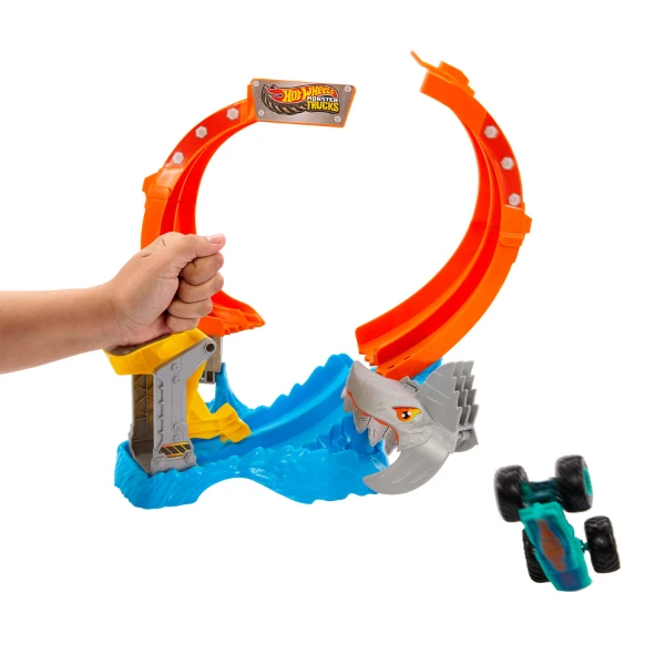 Set de joacă hot wheels "atacul rechinului" cu mașinuța mega-wrex 1:64 6